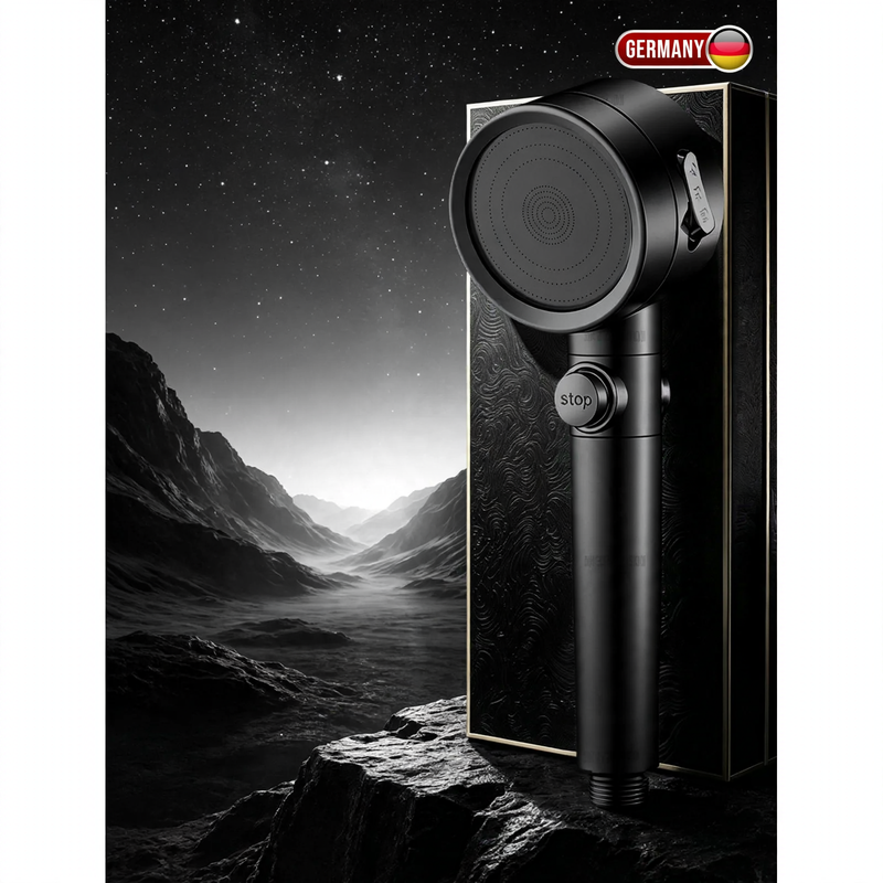 Pressure boosted shower head with turbo function