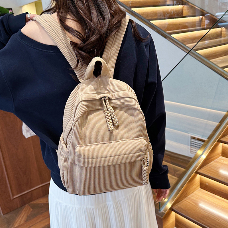 Large PU Backpack, lightweight, solid color