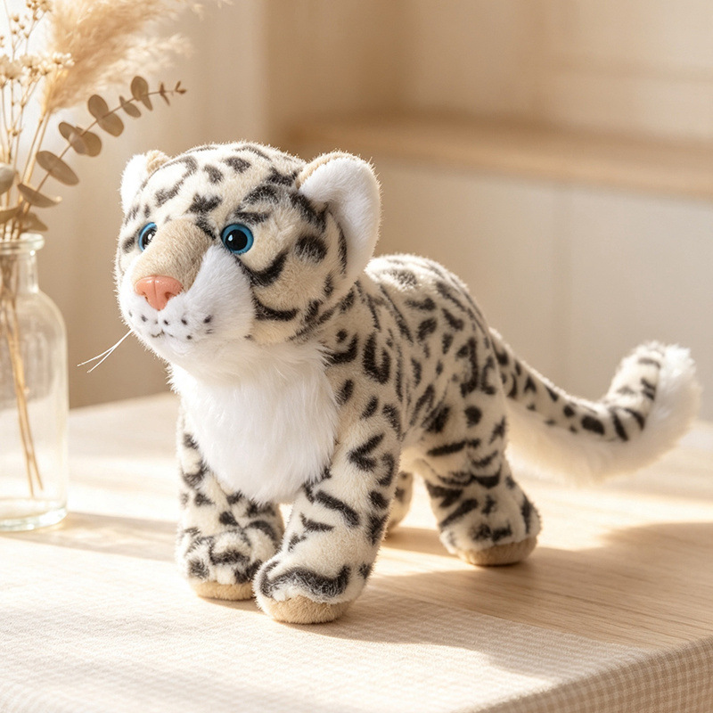 Plush snow leopard, various sizes and poses
