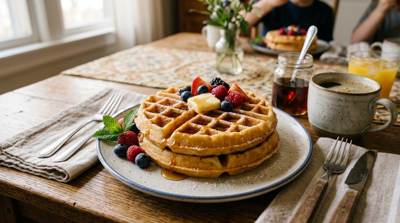 Waffle Recipe – Crispy Outside, Fluffy Inside Homemade Waffles