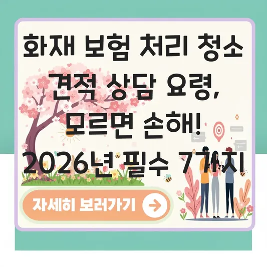화재 보험 처리 청소 견적 상담 요령