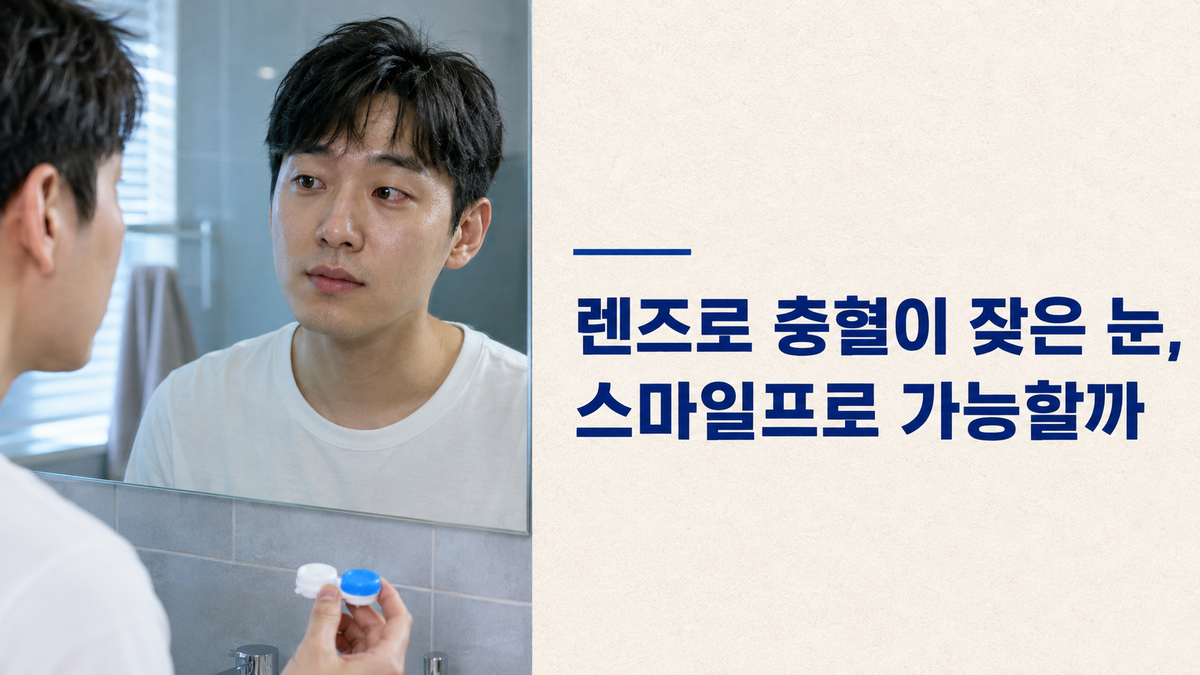 렌즈로 충혈이 잦은 눈, 스마일프로 가능할까