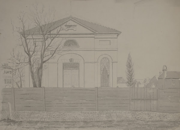 Neoclassic building with MDCCXIX on pediment Charleston 1812
