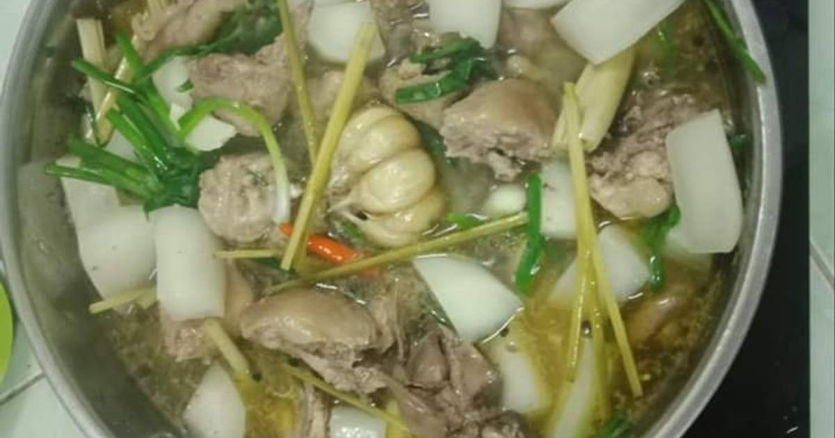 Gà đá hầm sả