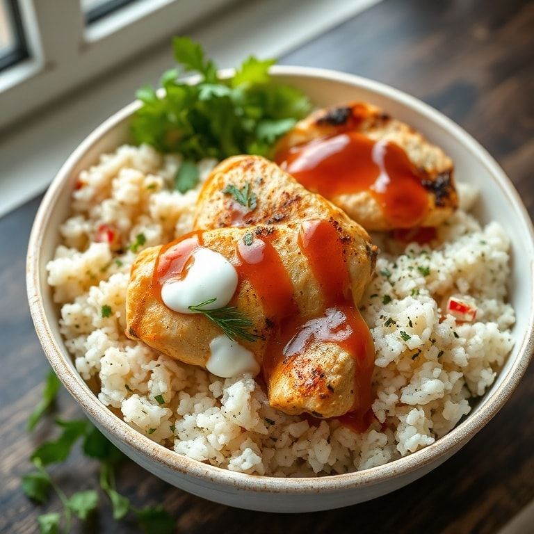 Greek Yogurt Marinated Chicken Bowl with Rice or Quinoa – Easy, Tender & Flavorful 30‑Minute Meal finished