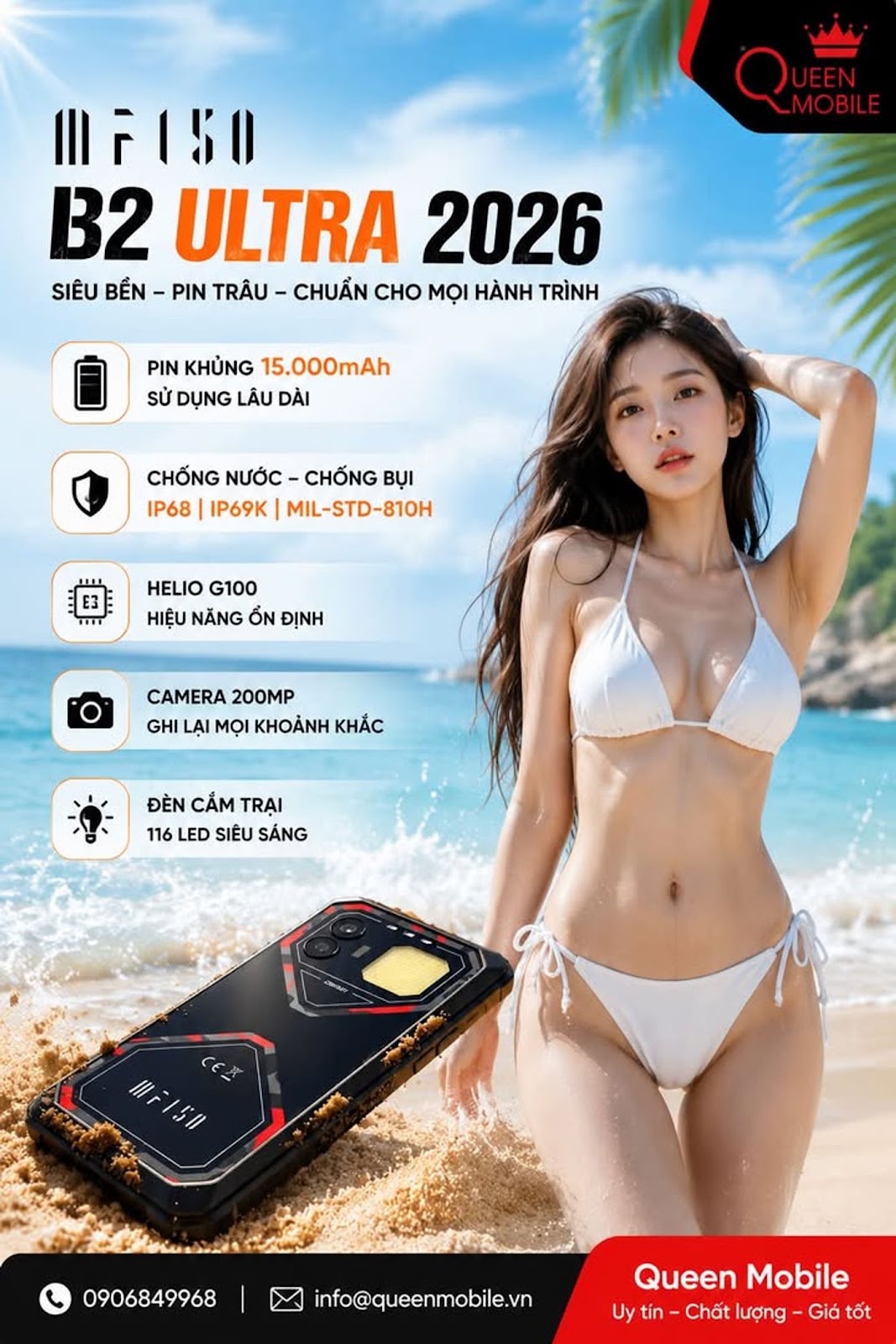 IIIF150 B2 Ultra 2026 attire l'attention avec une batterie de 15 000 mAh et sa capacité à fonctionner jusqu'à 70°C #IIIF150 #B2Ultra2026 #IIIF150B2Ultra2026 #RuggedPhone #DienThoaiBenBi #DienThoaiChongNuoc #Pin150