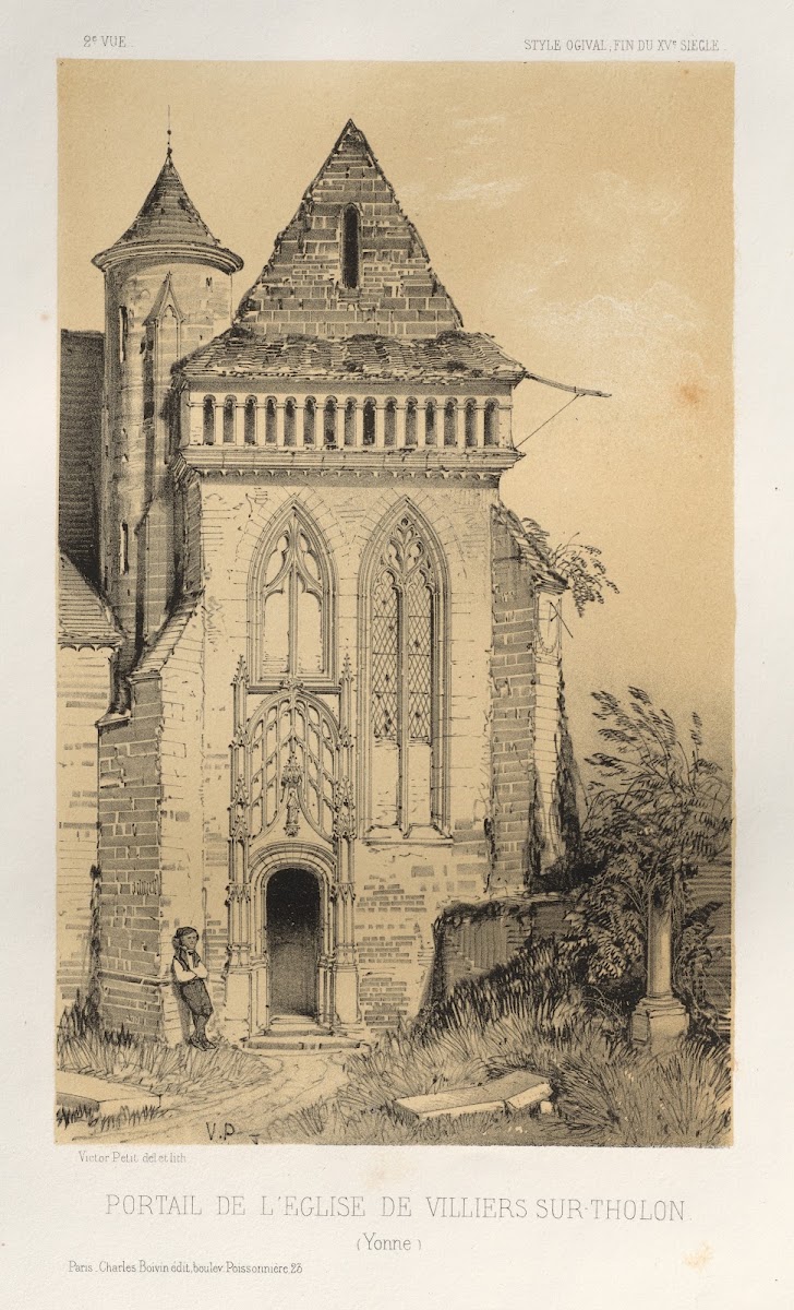 Portail de LEglise de Villiers Sur Tholon Yonne 1860
