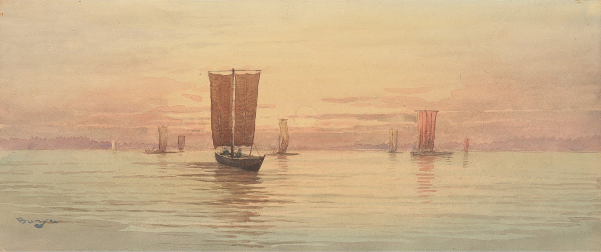Sailboats on the Nile between 1861 and 1862