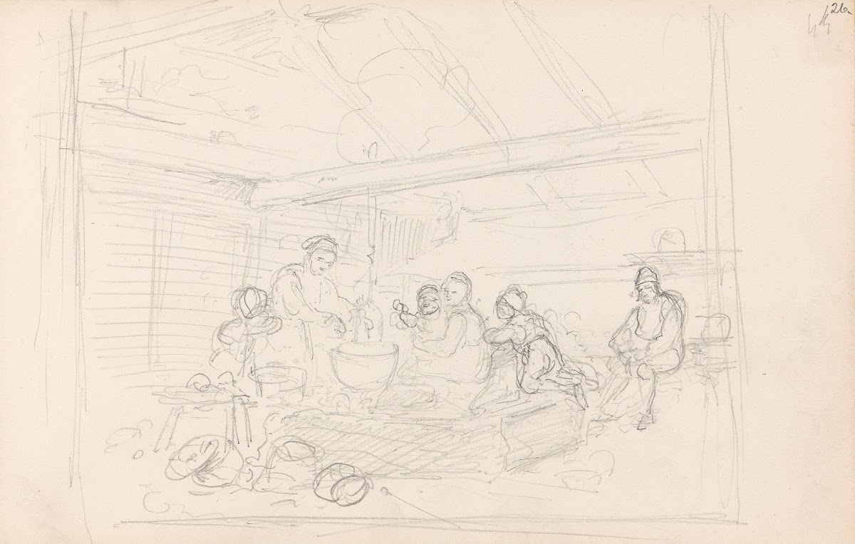 Evening in a smoking room Before 1856