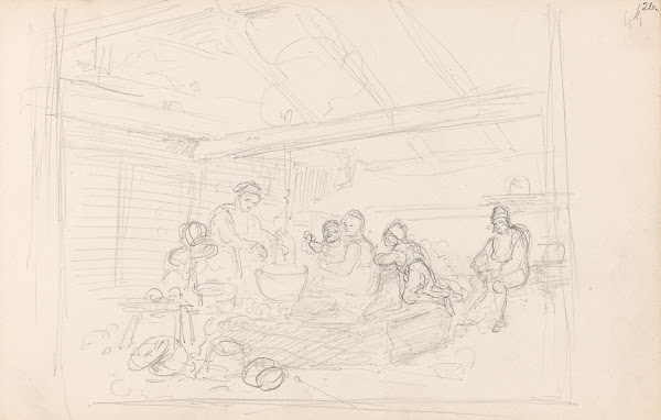 Evening in a smoking room Before 1856