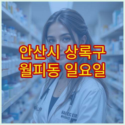 안산시 상록구 월피동 일요일 약국 문 연 약국 찾기 및 위치 안내