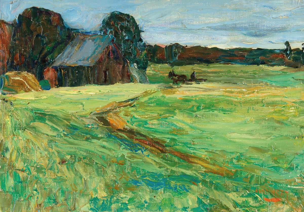 Vasilevskoë  Barn With Pony 1903