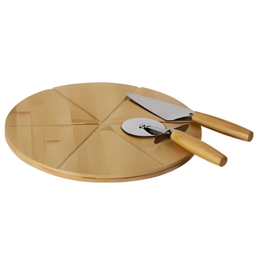 Set de tabla de bambú para pizza Concepts™, 3 piezas