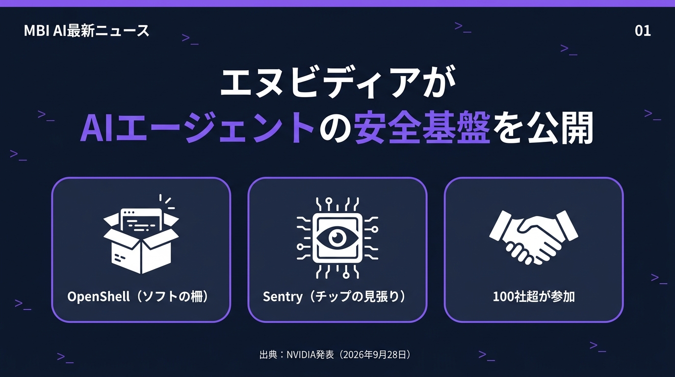 スライド01 エヌビディアがAIエージェントの安全基盤を公開