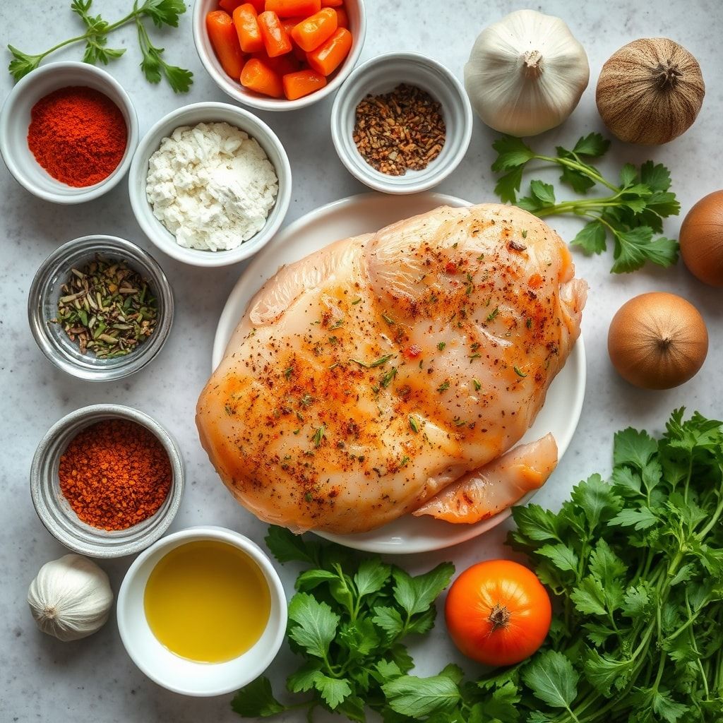 Ingredients for Baked Tuscan Chicken Casserole – Easy One-Dish Comfort Food in 40 Minutes