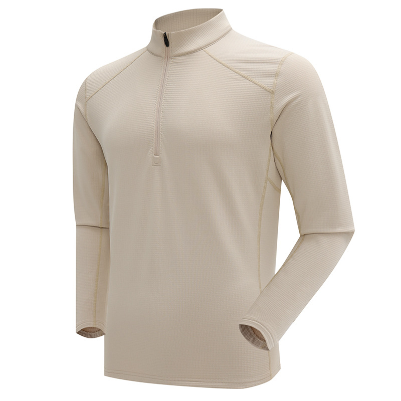 Sporty fleece sweatshirt with stand-up collar
