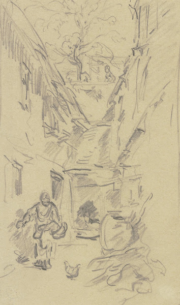 Little farm with woman