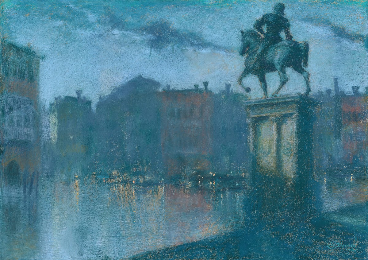 Campo Santi Giovanni e Paolo Venice at dusk 1912