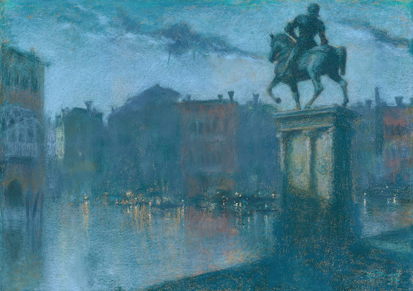 Campo Santi Giovanni e Paolo Venice at dusk 1912