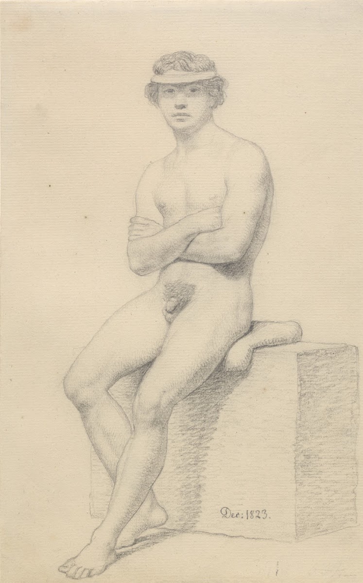 Siddende mandlig model 1823