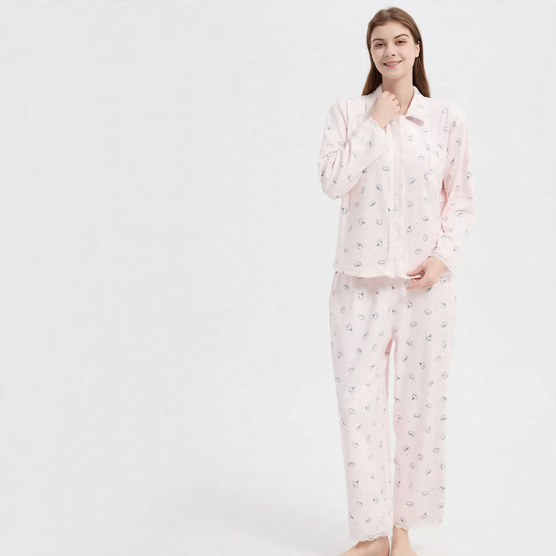 Warm coral fleece pajamas for women, plus sizes