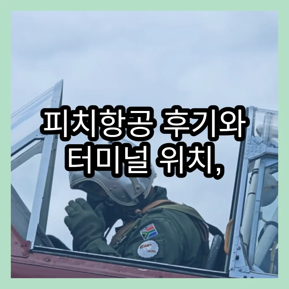 피치항공 후기와 터미널 위치, 기내수하물 규정 상세 설명