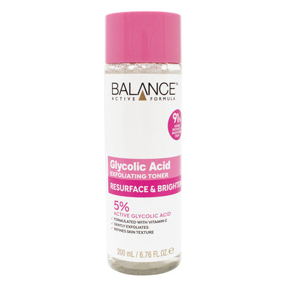 Balance Active Formula 5% Resurface & Brighten Glycolic Acid Exfoliating Toner 200ml