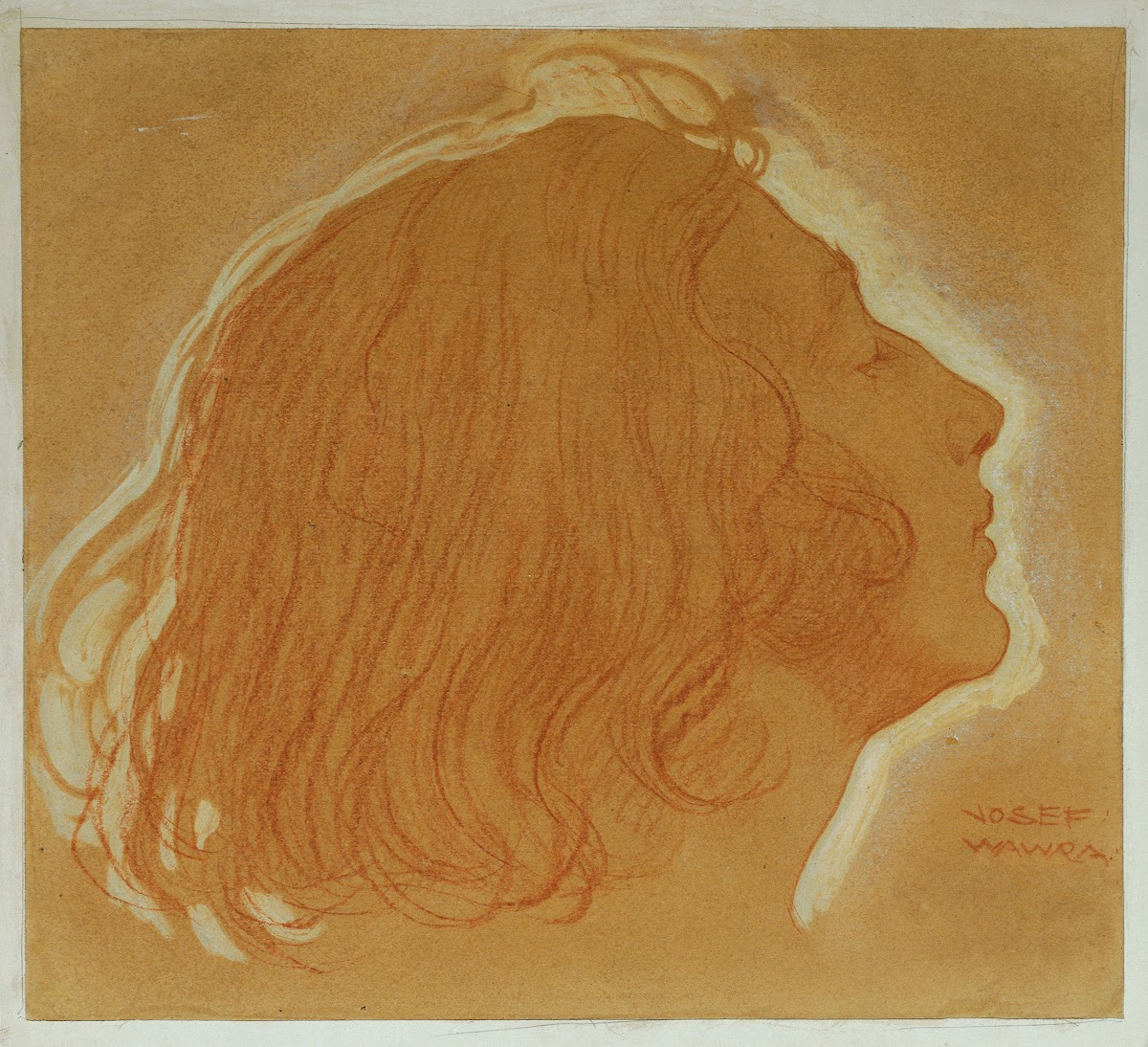 Mädchenkopf im Profil 1920