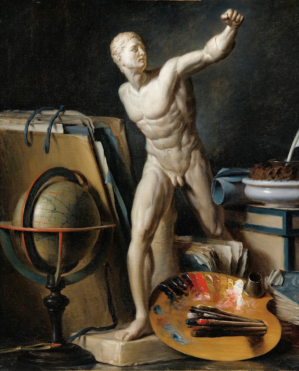 Still Life With Sphere Palette And Antique Plaster