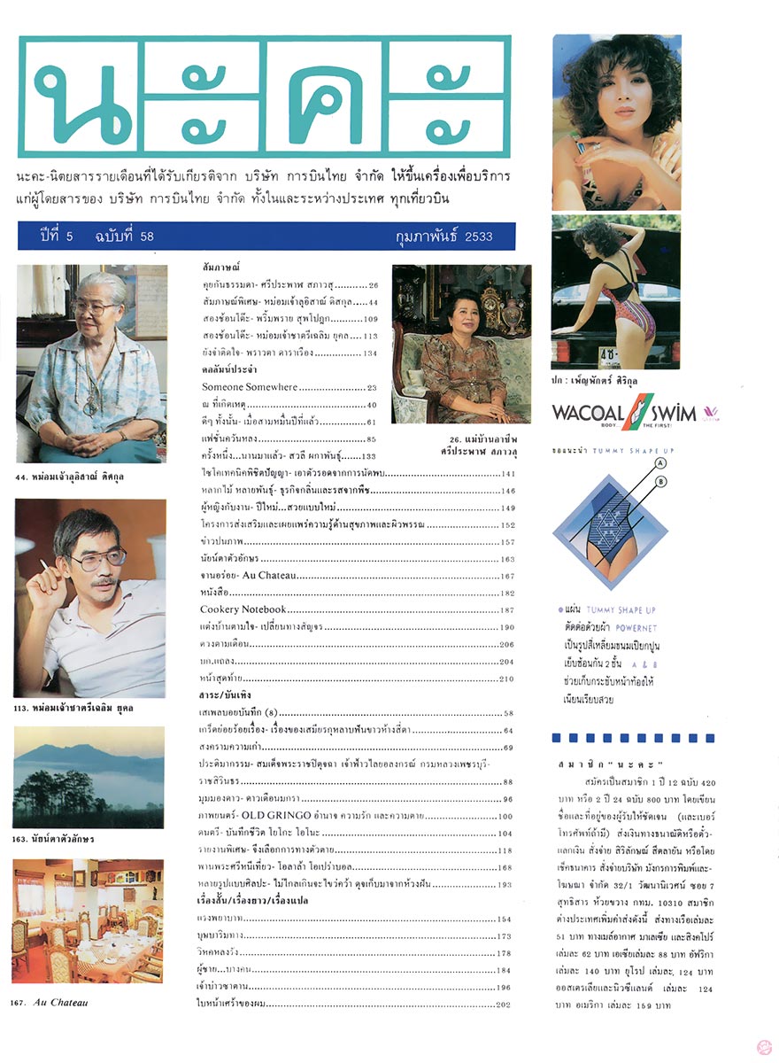  นะคะ58 : สารบัญ 