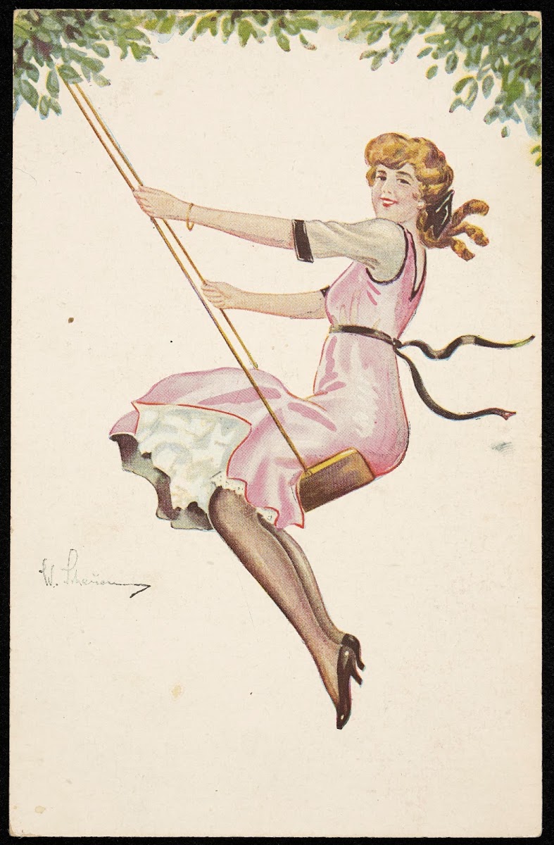 Woman on a swing 20th century