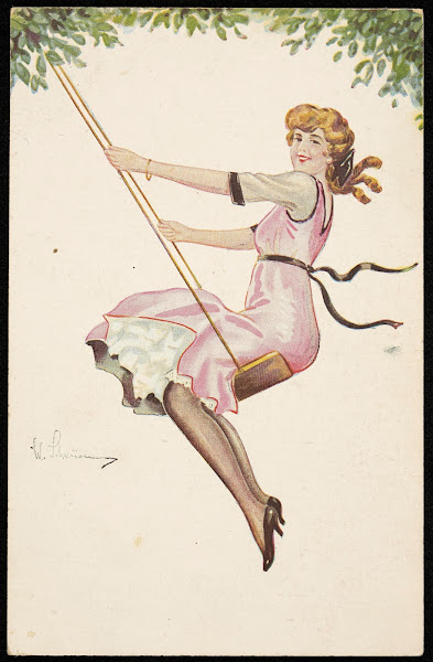 Woman on a swing 20th century
