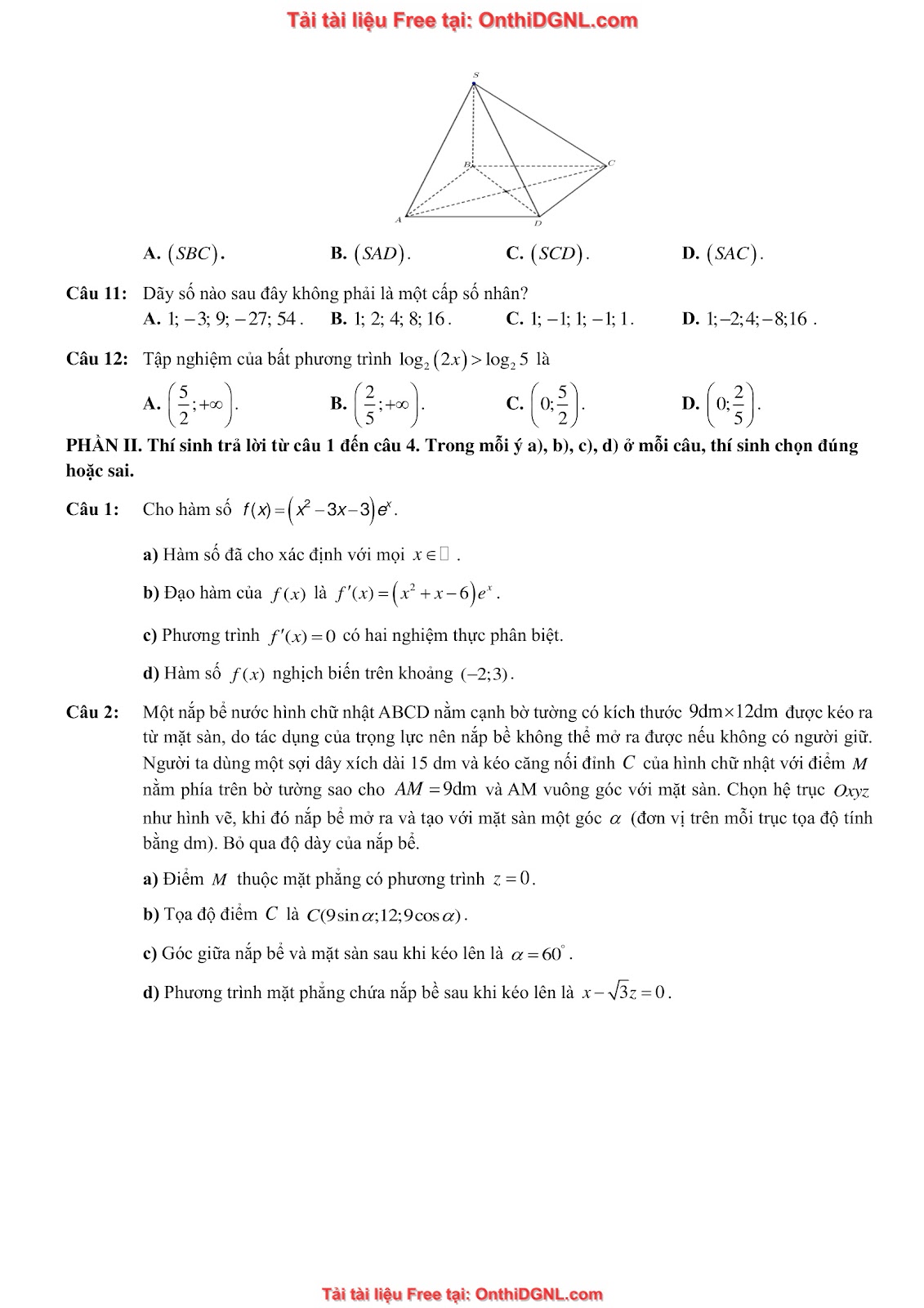 32 đề phát triển minh họa môn toán - có đáp án