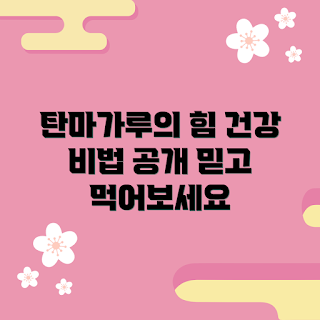 탄마가루 정보, 건강 효능, 자연식품, 슈퍼푸드, 건강식