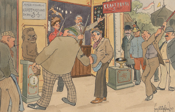 Kraftprobe und Schießstand 1907