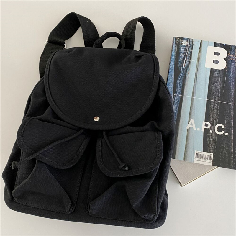 Linen Backpack, wear-resistant, drawstring