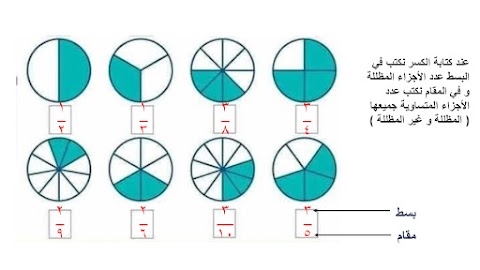 ملخص وحدة الكسور - رياضيات الصف 3 الفصل 2