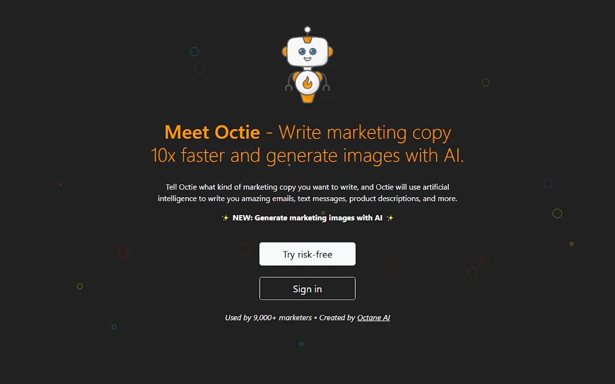 Captura de Octie.ai