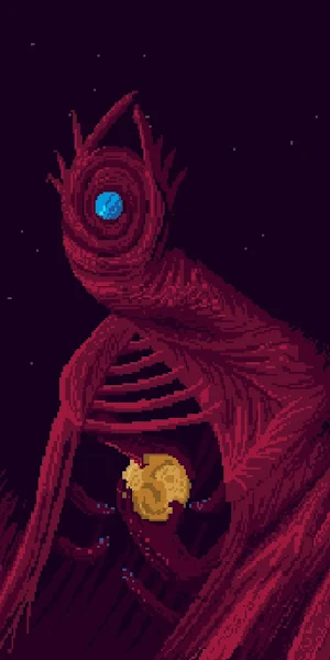 Demon, Kowalart, Pixel Art, 16-Bit, 2-Bit 5K Wallpaper Background