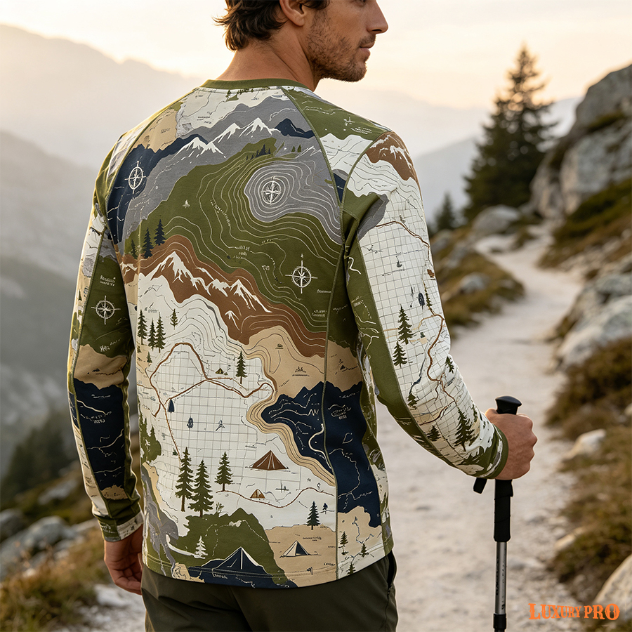 AOP MDB V Neck Long Sleeve Shirt