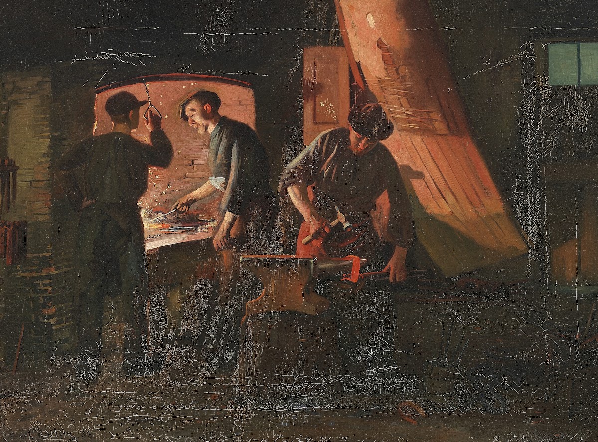 Fra en smedje 1888
