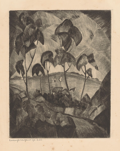 Meer in een heuvellandschap Le Lac 1912