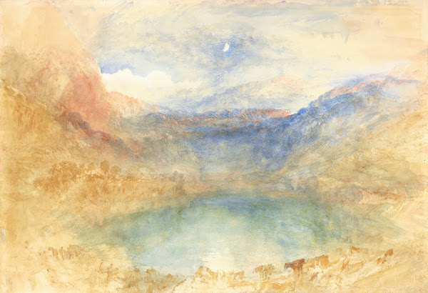 The Lungernsee by Moonlight Switzerland circa 1848