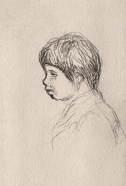 Claude Renoir the Artists Son in Profile 1908