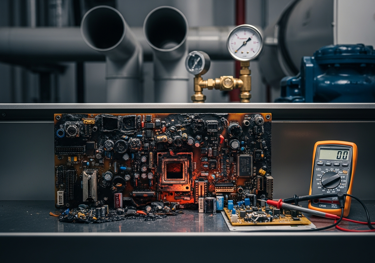 Modul Kontrol Chiller Hangus: Bahaya Tegangan Tidak Stabil