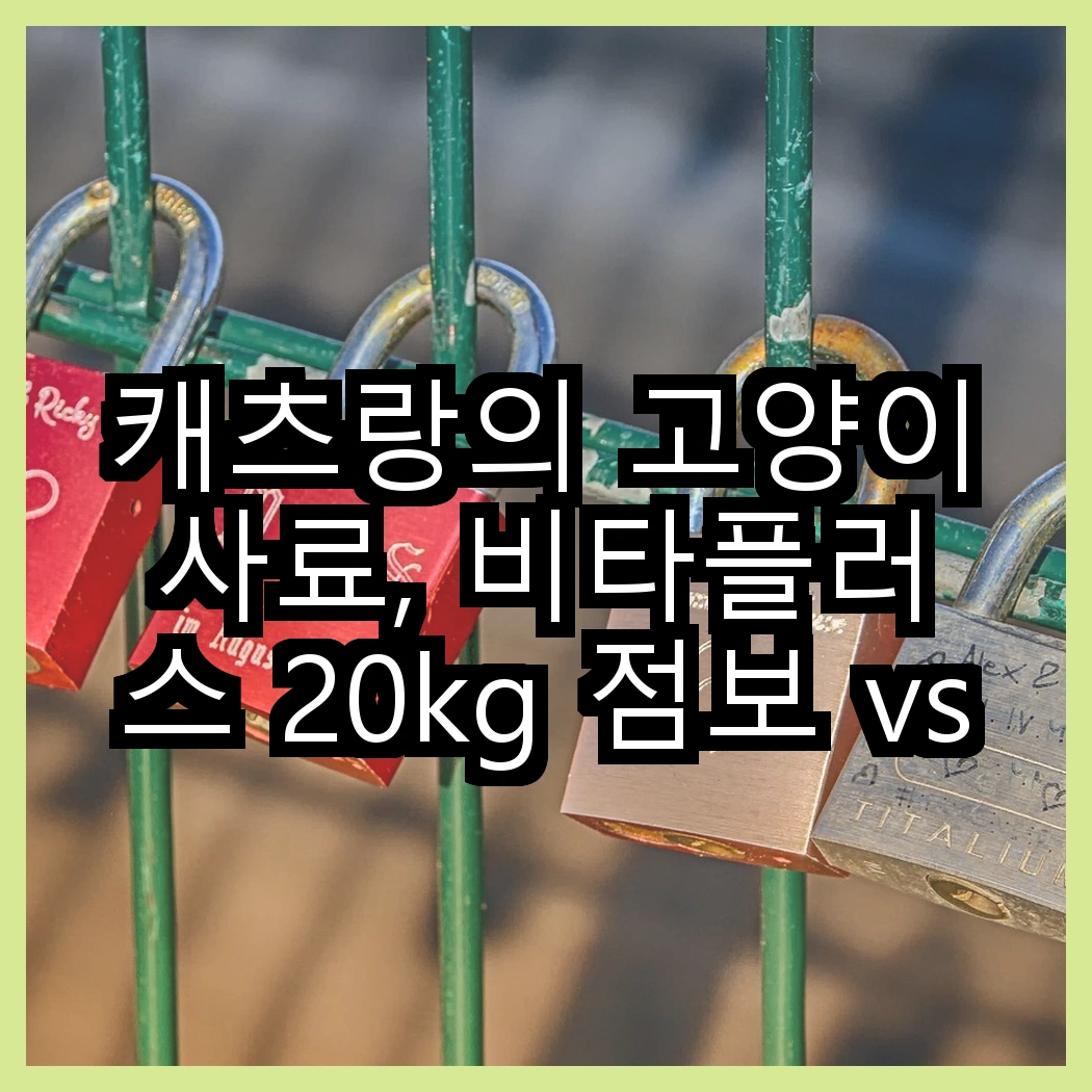 캐츠랑의 고양이사료, 비타플러스 20kg 점보 vs 전연령 건식사료, 어떤 차이가 있을까요? 썸네일