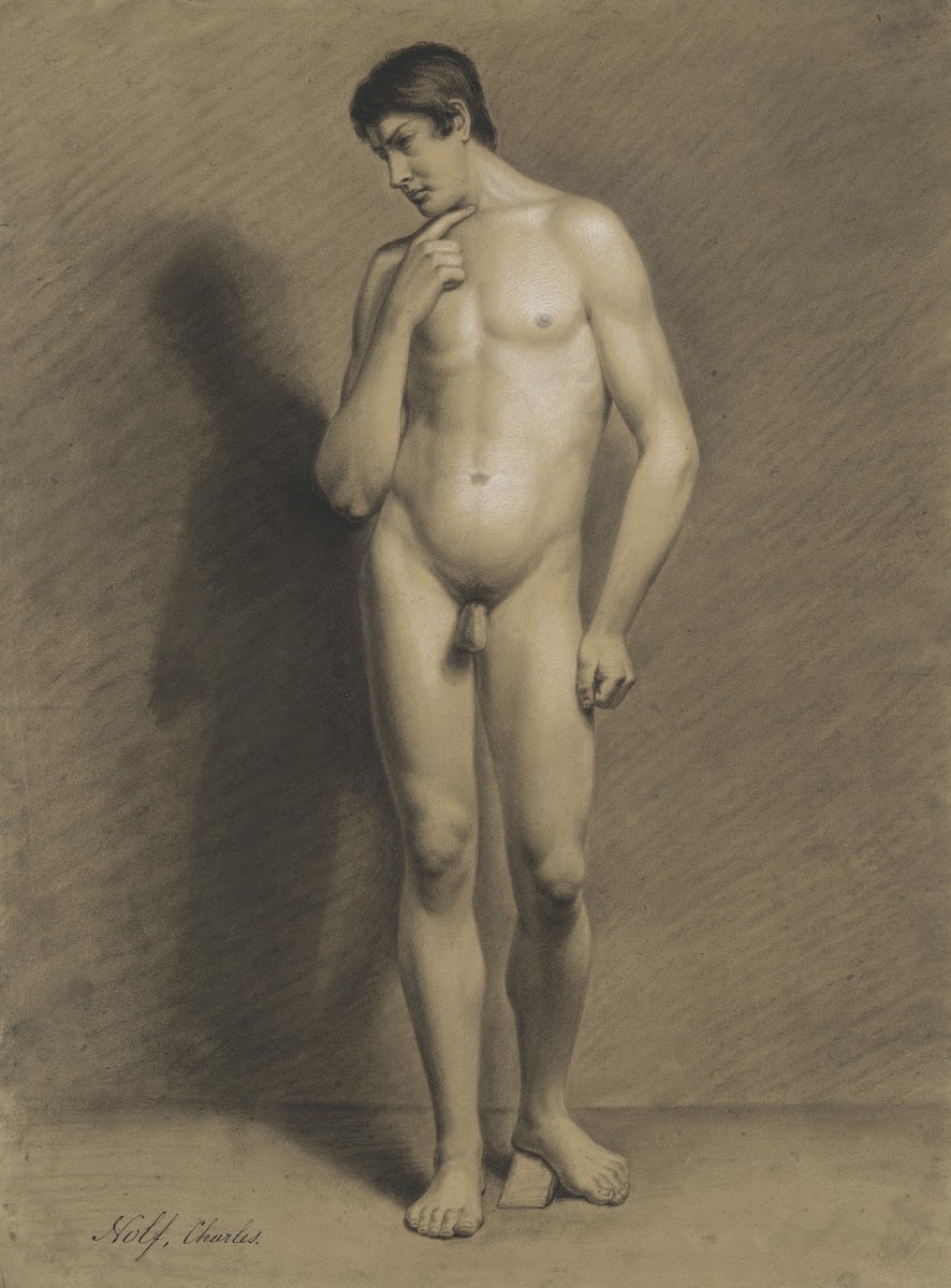 Standing male nude 1848