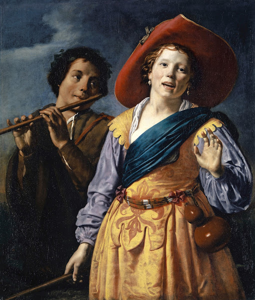 Singing Shepherdess with Shepherd 1630