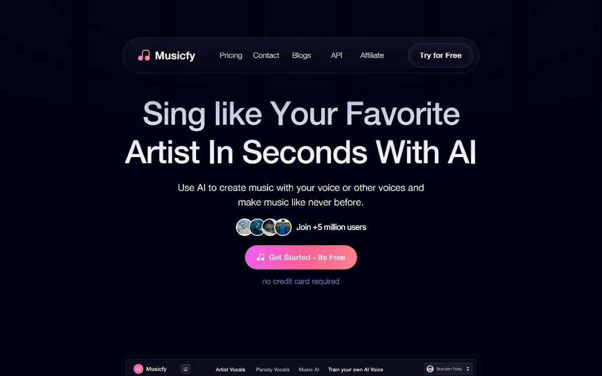 Captura de Musicfy
