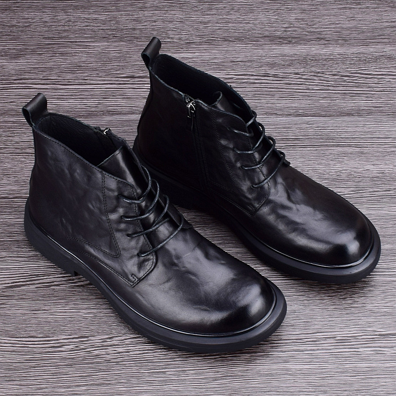 Men's Leather Boots, Lined, Non-Slip